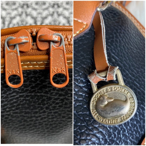 VINTAGE Dooney & Bourke : all weather leather satchel handbag & matching wallet - Picture 16 of 16